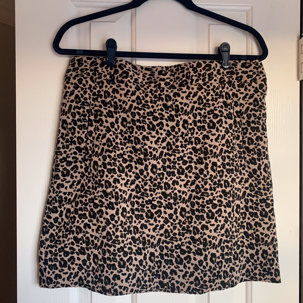 LOFT Leopard Mini Skirt